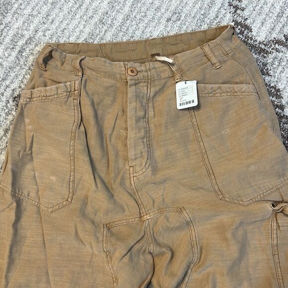Free People Bay to Breakers Pants Tan M - Picture 6 of 10